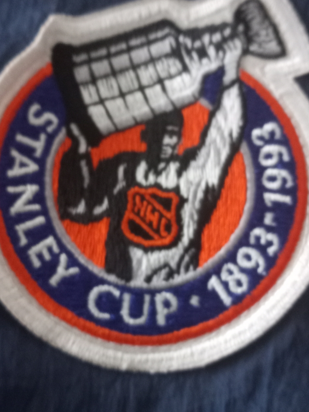 STARTER Navy and White NHL Logo Patch Jacket Label - Picture 4 of 6